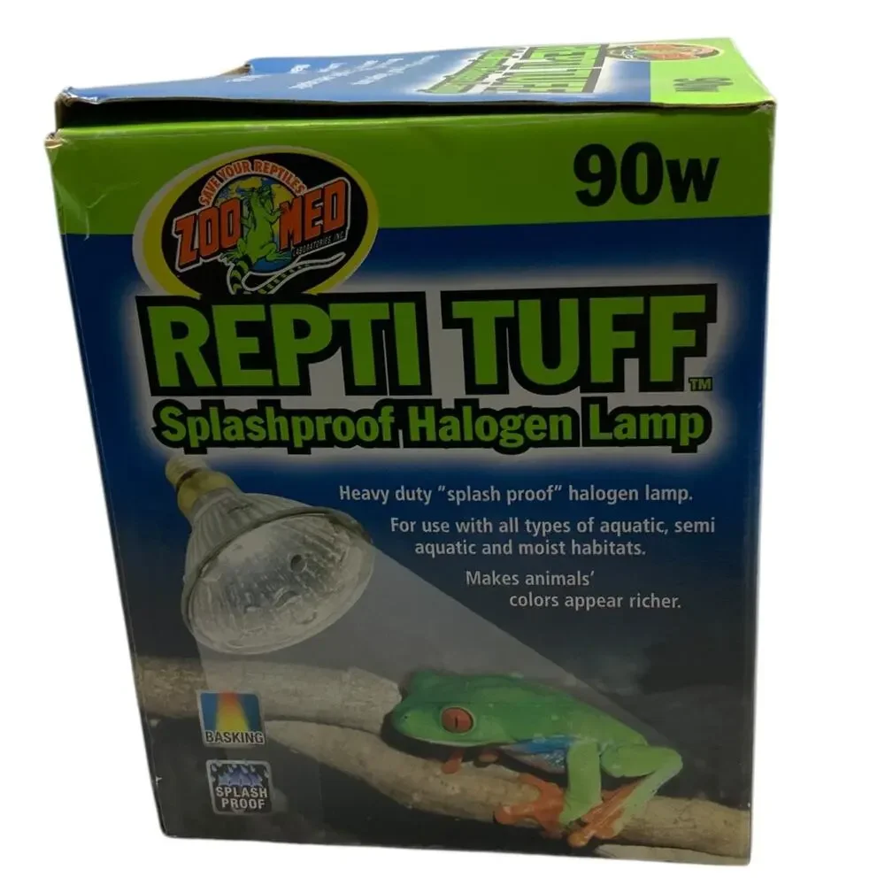 Zoo Med Repti Tuff 90W Splashproof Halogen Lamp Bulb Reptile Heat Light New